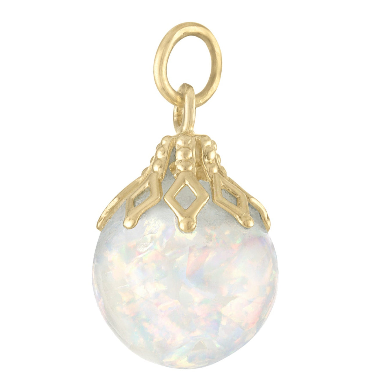 Vintage Floating Opal 14k Gold Charm